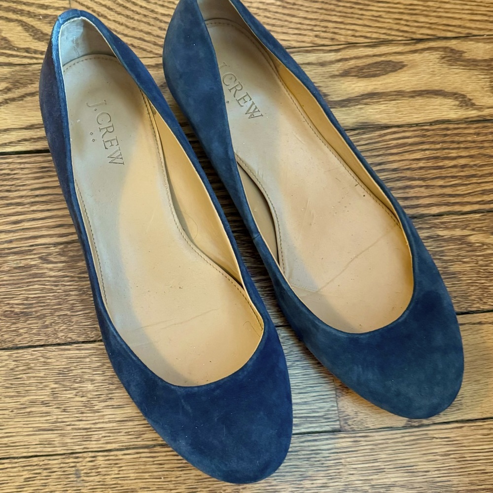 J.Crew Blue Suede heels